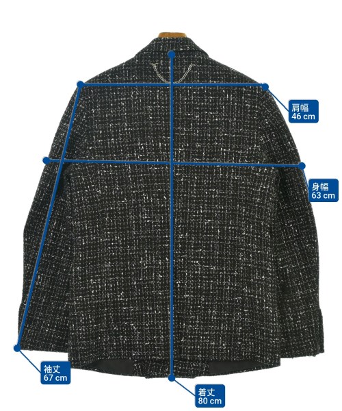 A BATHING APE（アベイシングエイプ）テーラードジャケット 黒 サイズ:S メンズ/2200647092026