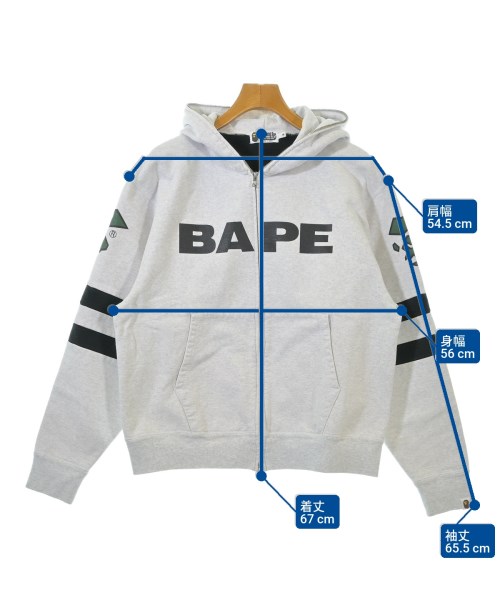 A BATHING APE（アベイシングエイプ）パーカー グレー サイズ:M メンズ/2200644960021