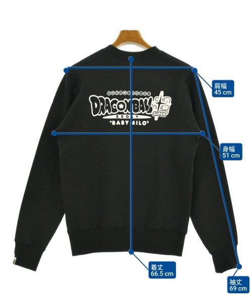 A BATHING APE（アベイシングエイプ）スウェット 黒 サイズ:S メンズ/2200652877120