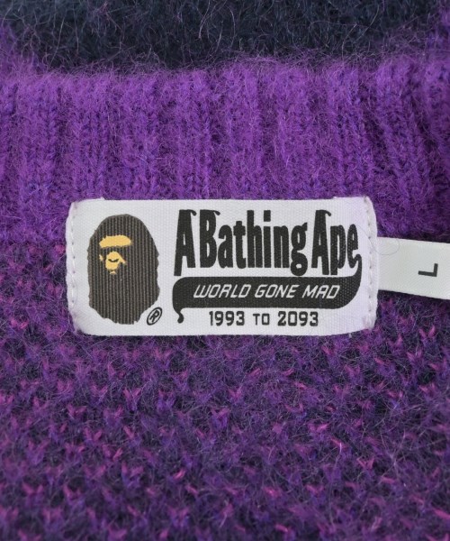 A BATHING APE（アベイシングエイプ）ニット・セーター 紫 サイズ:L メンズ/2200653388052