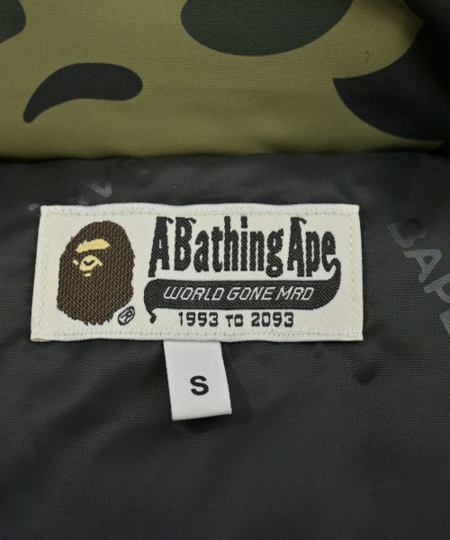 A BATHING APE（アベイシングエイプ）ダウンジャケット/ダウンベスト カーキ サイズ:S メンズ/2200653913018