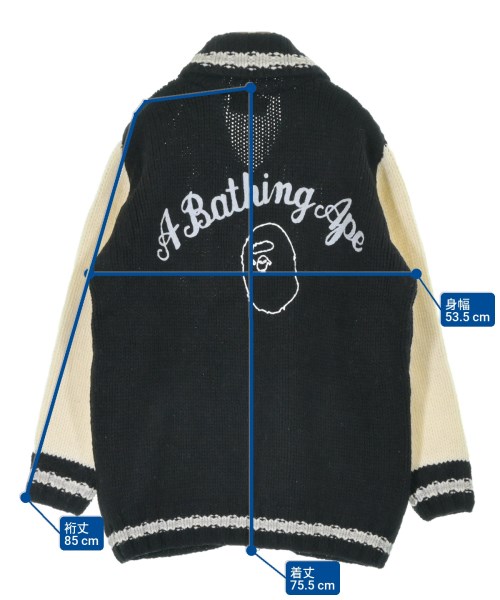 A BATHING APE（アベイシングエイプ）カーディガン 黒 サイズ:XL メンズ/2200653913049