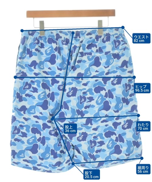 A BATHING APE（アベイシングエイプ）ショートパンツ 青 サイズ:XL メンズ/2200703788146