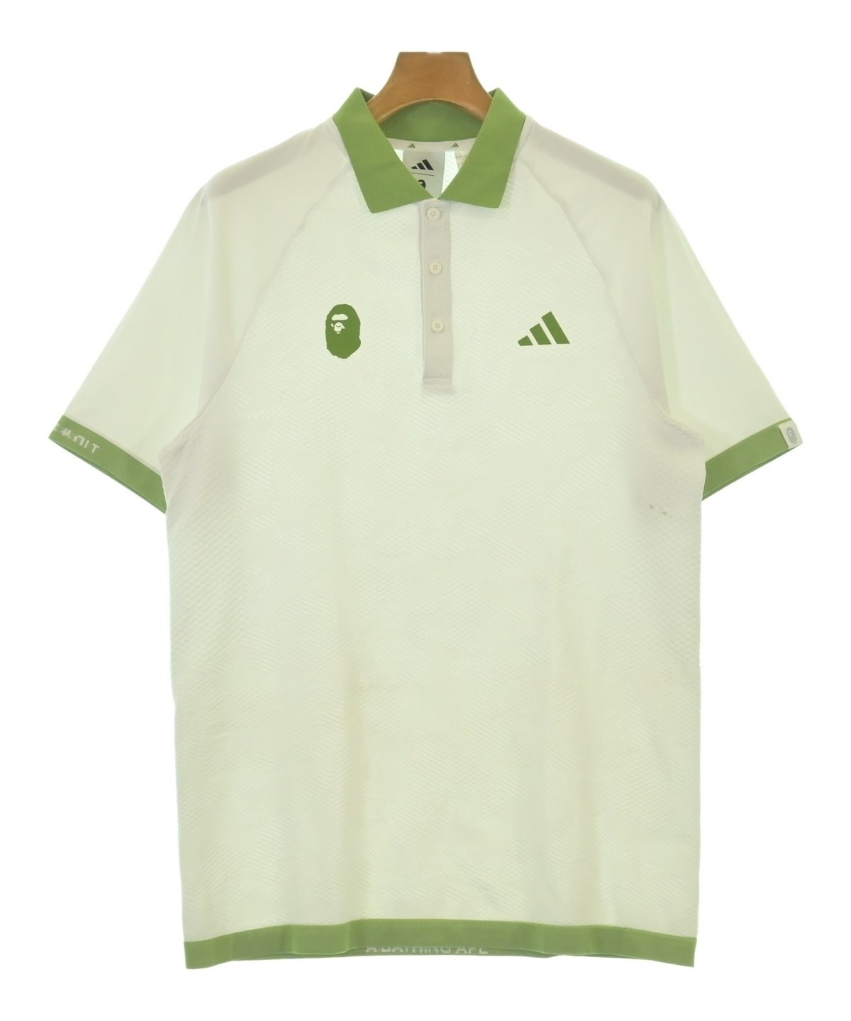 A BATHING APE（アベイシングエイプ）ポロシャツ 白 サイズ:S メンズ