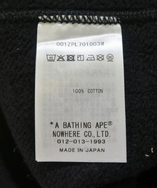 A BATHING APE（アベイシングエイプ）パーカー 黒 サイズ:L メンズ/2200709129011