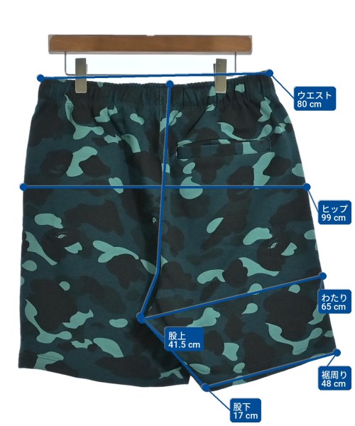A BATHING APE（アベイシングエイプ）ショートパンツ 緑 サイズ:L メンズ/2200709129103