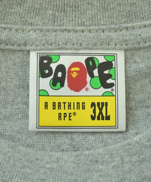 A BATHING APE（アベイシングエイプ）Tシャツ・カットソー グレー サイズ:3XL メンズ/2200709129158