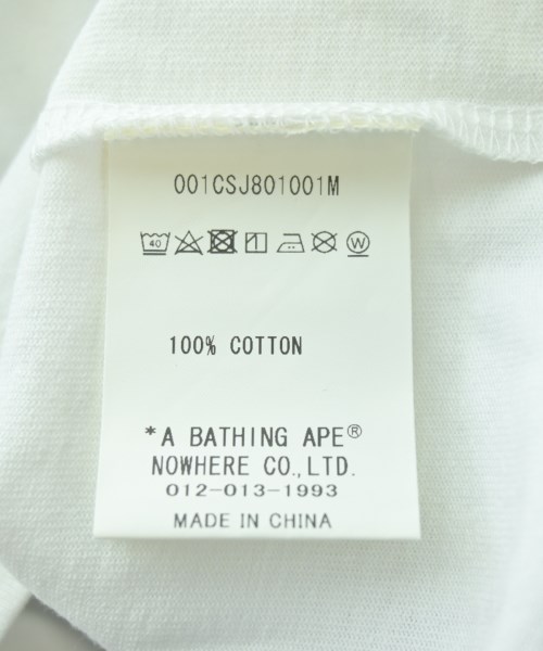 A BATHING APE（アベイシングエイプ）Tシャツ・カットソー 白 サイズ:L メンズ/2200709129172