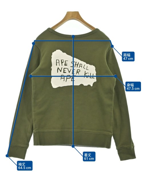 A BATHING APE（アベイシングエイプ）スウェット カーキ サイズ:-(M位) メンズ/2200662740025