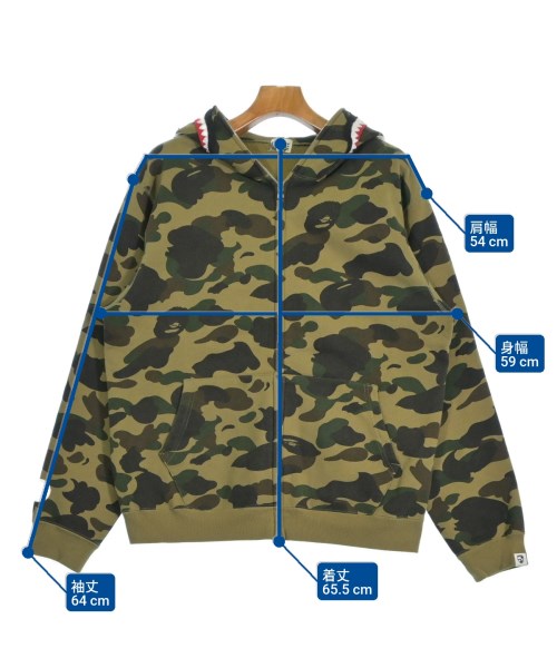 A BATHING APE（アベイシングエイプ）パーカー カーキ サイズ:M メンズ/2200663964024
