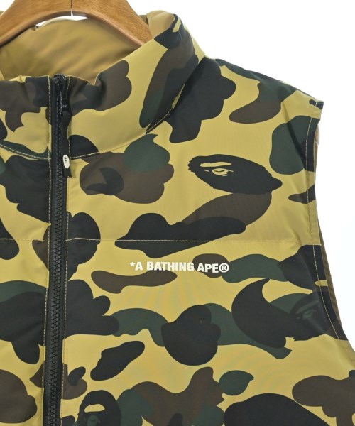 A BATHING APE（アベイシングエイプ）ダウンジャケット/ダウンベスト ベージュ サイズ:L メンズ/2200665824029