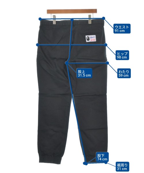 A BATHING APE（アベイシングエイプ）チノパン 黒 サイズ:XL メンズ/2200665522024