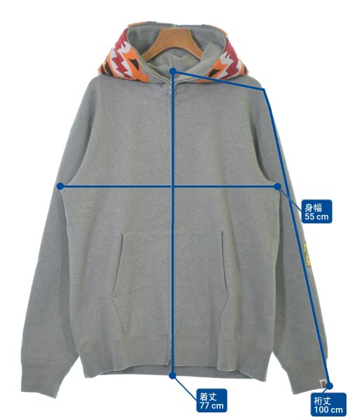 A BATHING APE（アベイシングエイプ）パーカー グレー サイズ:XXL メンズ/2200667938021