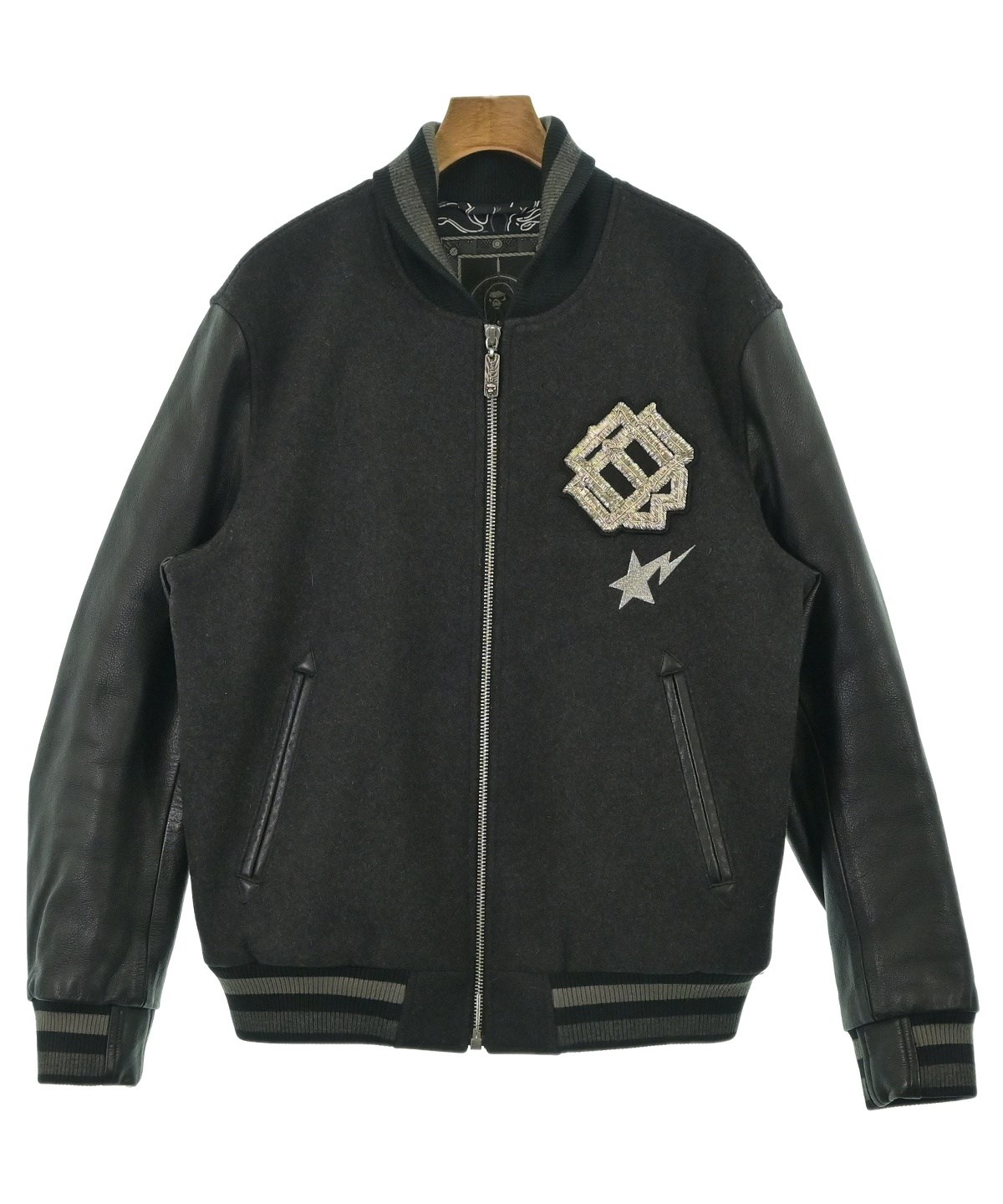 A BATHING APE（アベイシングエイプ）スタジャン 黒 サイズ:L メンズ