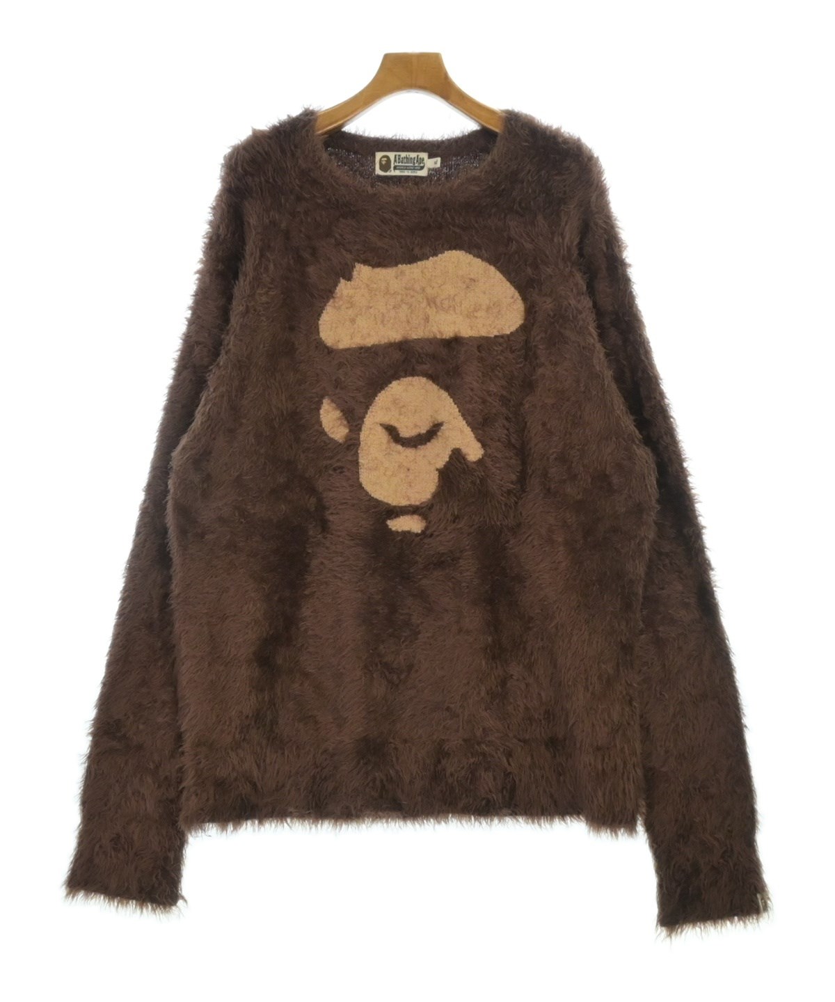 A BATHING APE（アベイシングエイプ）ニット・セーター 茶 サイズ:XL