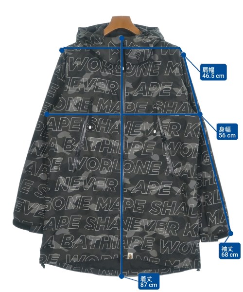 A BATHING APE（アベイシングエイプ）マウンテンパーカー 黒 サイズ:L メンズ/2200731057085