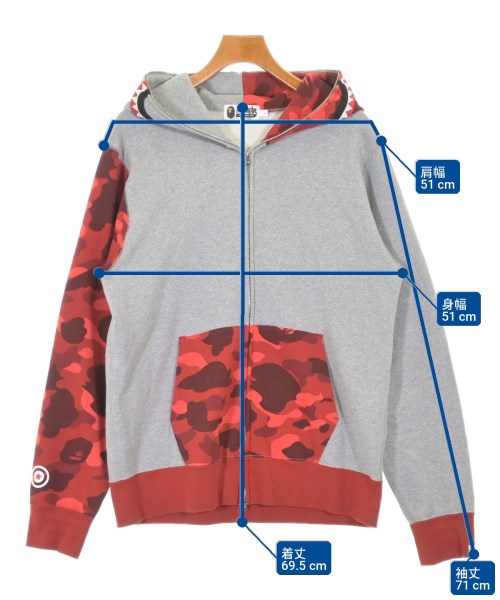 A BATHING APE（アベイシングエイプ）パーカー グレー サイズ:L メンズ/2200731444076