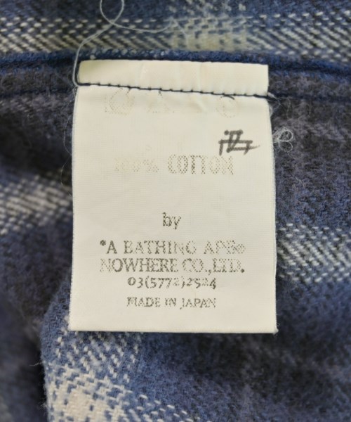 A BATHING APE（アベイシングエイプ）カジュアルシャツ 青 サイズ:S メンズ/2200723448044