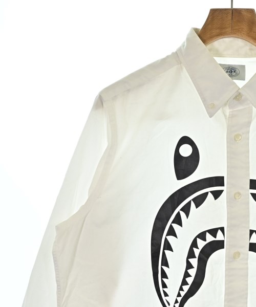 A BATHING APE（アベイシングエイプ）カジュアルシャツ 白 サイズ:XL メンズ/2200720512045