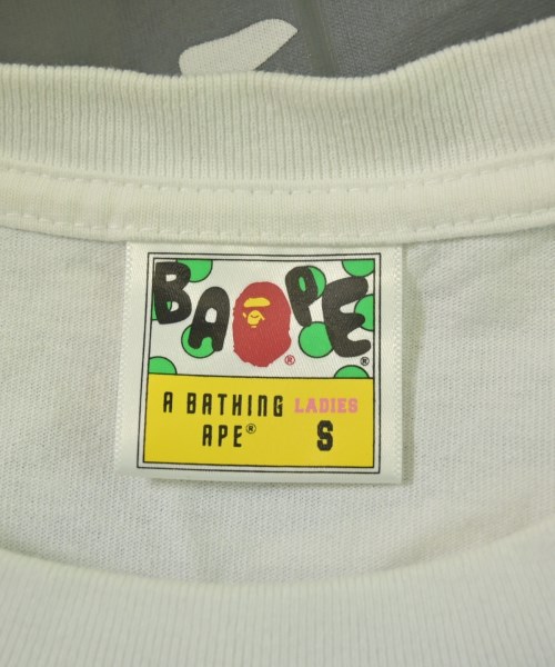 A BATHING APE（アベイシングエイプ）Tシャツ・カットソー 白 サイズ:S レディース/2200724850082