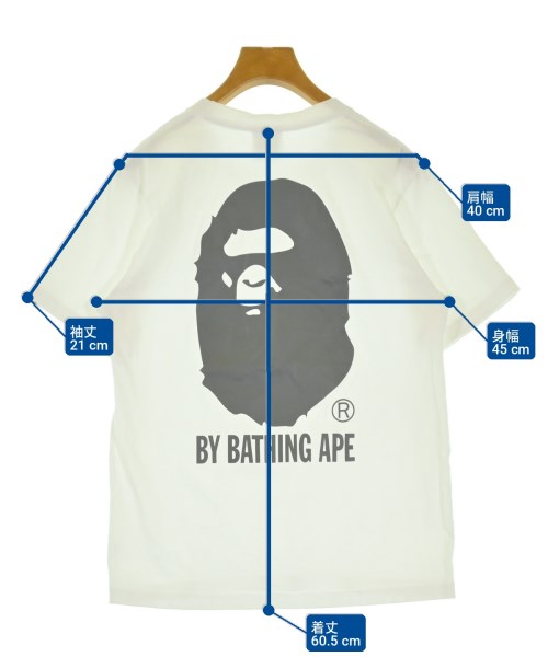 A BATHING APE（アベイシングエイプ）Tシャツ・カットソー 白 サイズ:S レディース/2200724850082