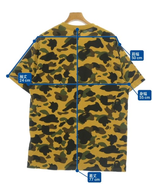 A BATHING APE（アベイシングエイプ）Tシャツ・カットソー 黄 サイズ:2XL(XXL位) メンズ/2200729175036