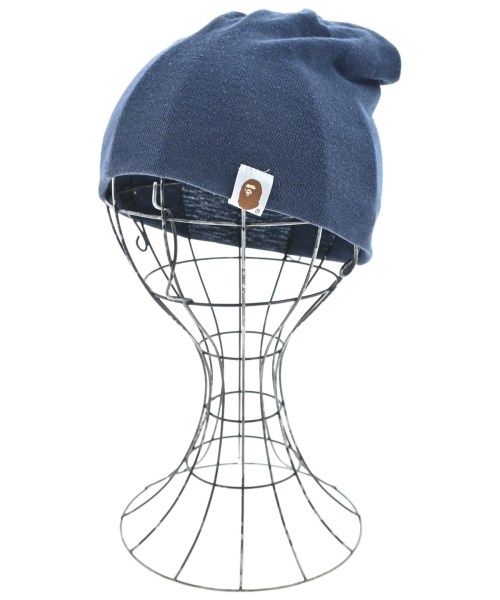 A BATHING APE(アベイシングエイプ)ニットキャップ・ビーニー 紺 サイズ:-/2200685663349