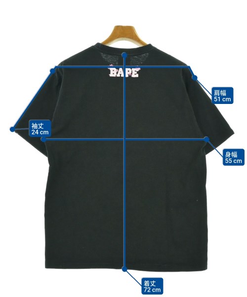 A BATHING APE（アベイシングエイプ）Tシャツ・カットソー 黒 サイズ:L メンズ/2200686873051
