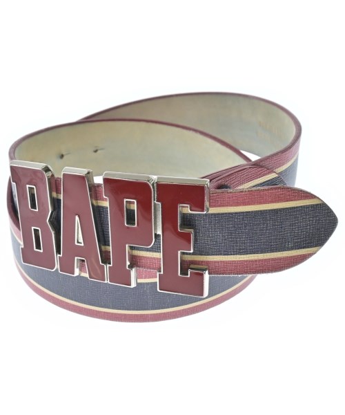 A BATHING APE(アベイシングエイプ)ベルト 赤 サイズ:-/2200687280063