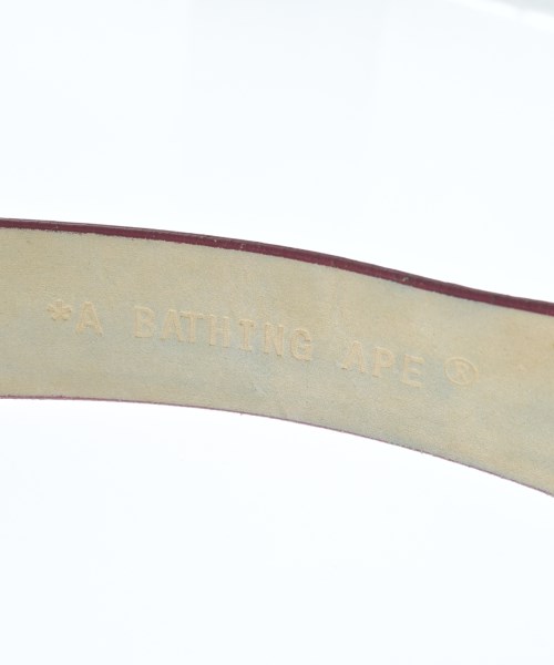 A BATHING APE（アベイシングエイプ）ベルト 赤 サイズ:- メンズ/2200687280063