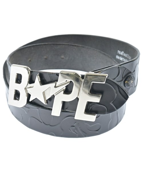 A BATHING APE(アベイシングエイプ)ベルト 黒 サイズ:-/2200687280087