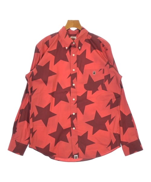 A BATHING APE(アベイシングエイプ)カジュアルシャツ 赤 サイズ:L/2200687457052