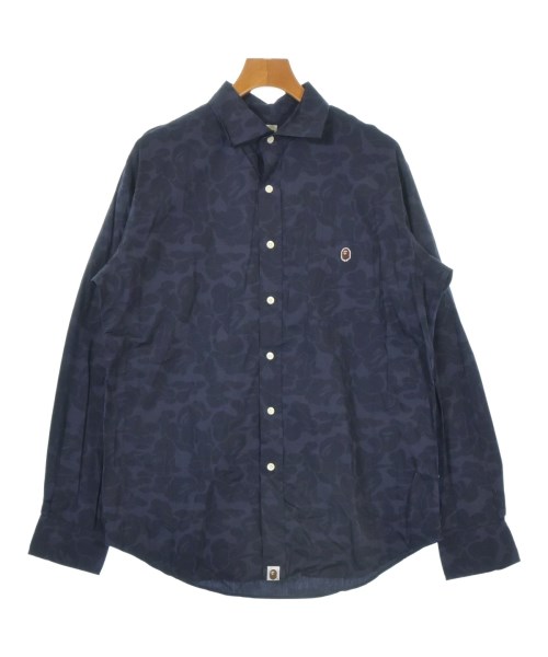 A BATHING APE(アベイシングエイプ)カジュアルシャツ 紺 サイズ:L/2200687457069