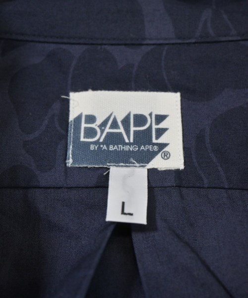 A BATHING APE（アベイシングエイプ）カジュアルシャツ 紺 サイズ:L メンズ/2200687457069