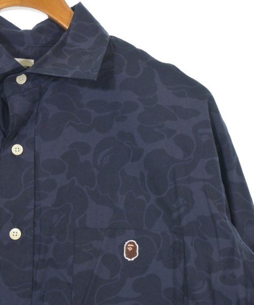 A BATHING APE（アベイシングエイプ）カジュアルシャツ 紺 サイズ:L メンズ/2200687457069
