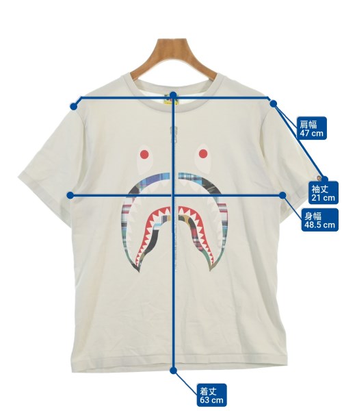 A BATHING APE（アベイシングエイプ）Tシャツ・カットソー 白 サイズ:M メンズ/2200687795093