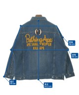 A BATHING APE（アベイシングエイプ）デニムジャケット 青 サイズ:-(XXL位) メンズ/2200691651187