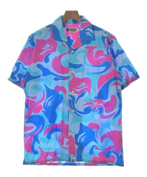 A BATHING APE(アベイシングエイプ)カジュアルシャツ 青 サイズ:L/2200691651224