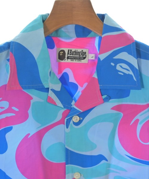 A BATHING APE（アベイシングエイプ）カジュアルシャツ 青 サイズ:L メンズ/2200691651224
