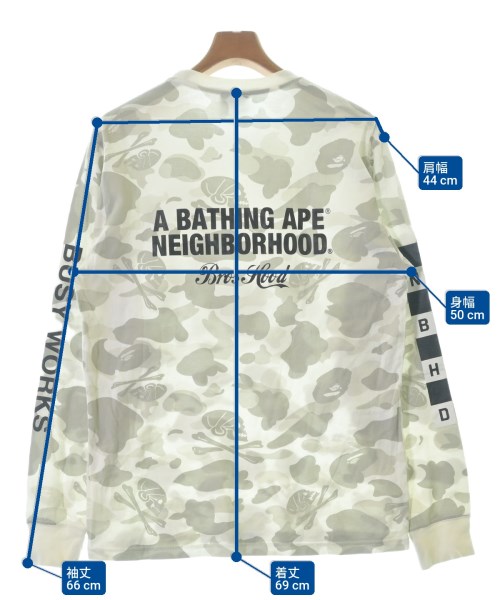 A BATHING APE（アベイシングエイプ）Tシャツ・カットソー 白 サイズ:M メンズ/2200686404309