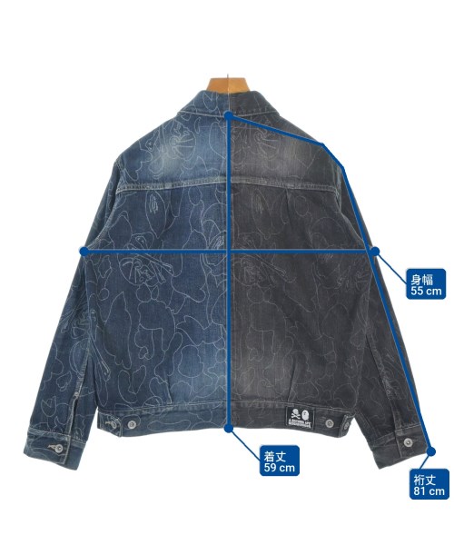 A BATHING APE（アベイシングエイプ）デニムジャケット 黒 サイズ:S メンズ/2200688913052
