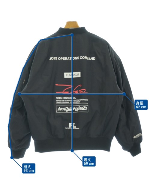 NEIGHBORHOOD（ネイバーフッド）ミリタリーブルゾン 黒 サイズ:3(L位) メンズ/2200625966035
