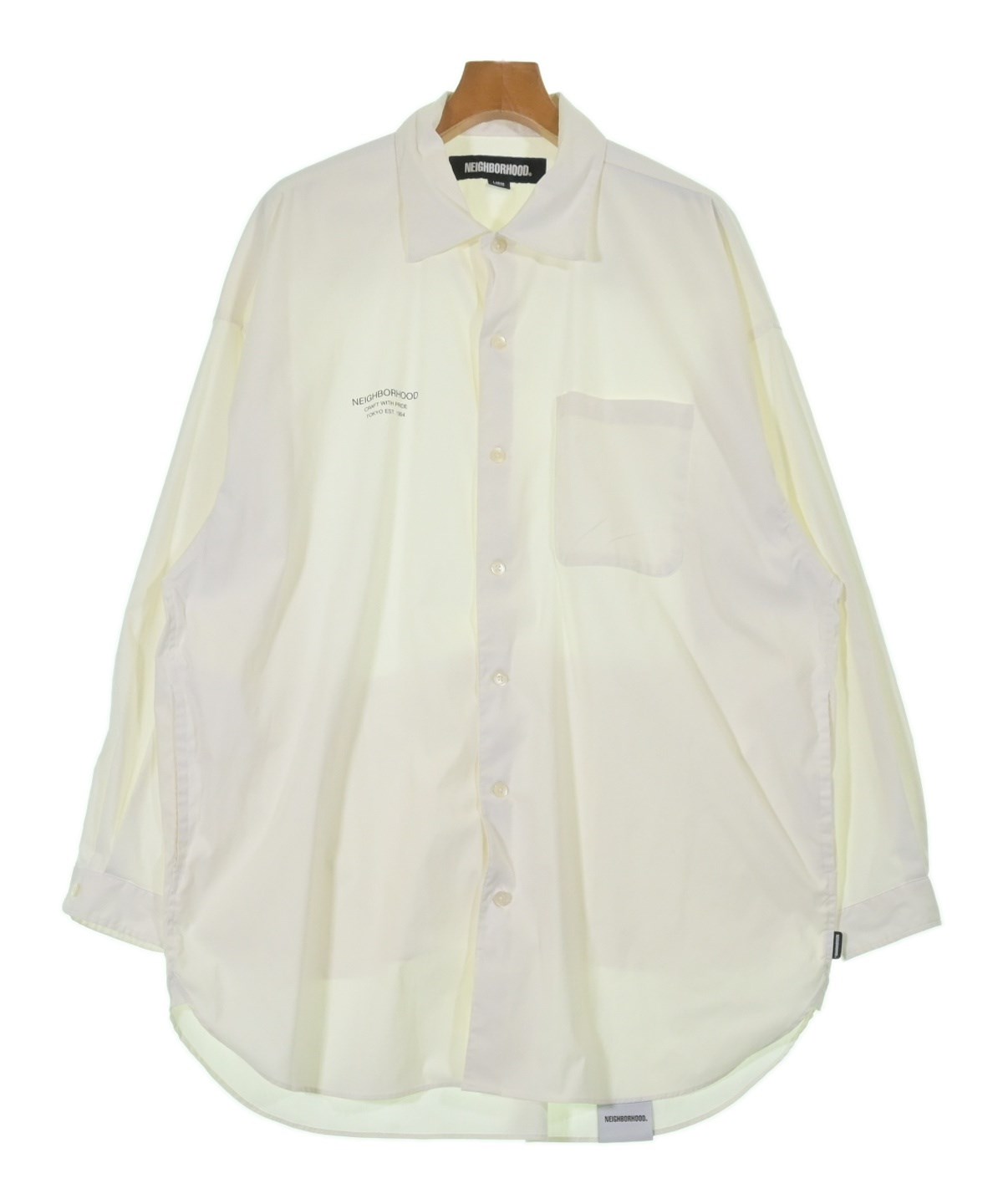 NEIGHBORHOOD（ネイバーフッド）カジュアルシャツ 白 サイズ:L メンズ
