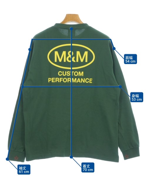 M&M（エムアンドエム）Tシャツ・カットソー 緑 サイズ:L メンズ/2200724672103