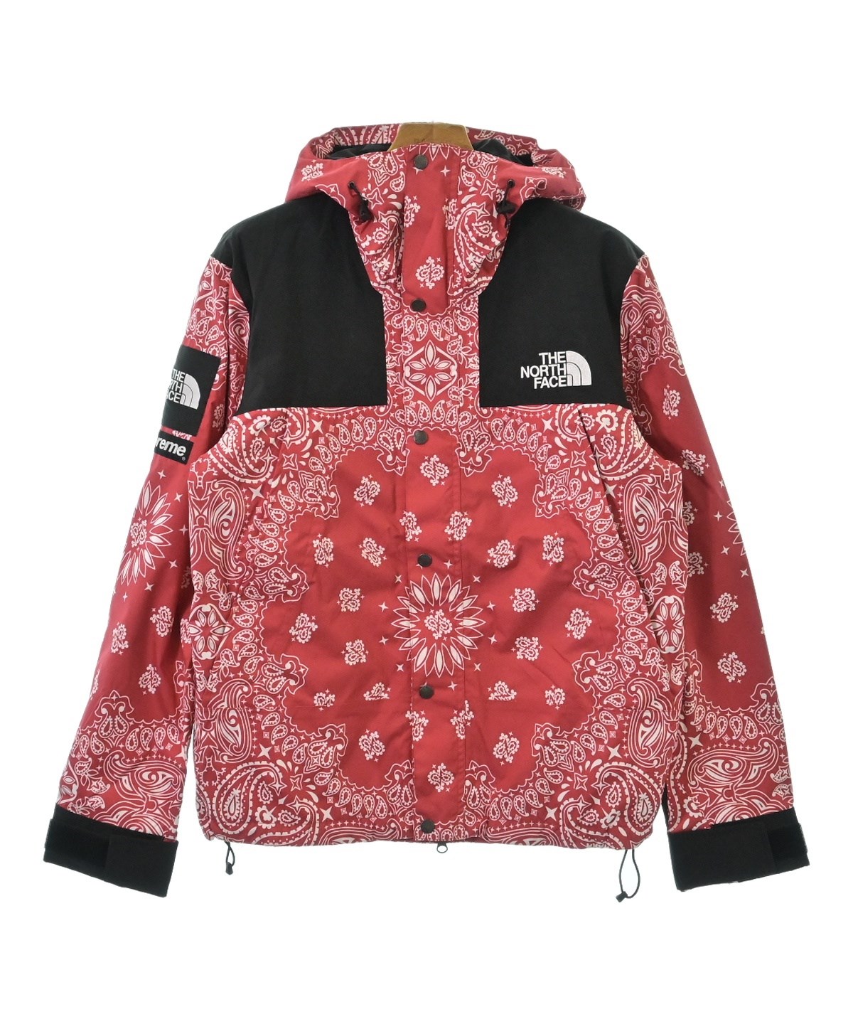SUPREME マウンテンパーカー グレー/レッド Supreme シュプリーム 18AW THE NORTH FACE Leather Mountain Parka