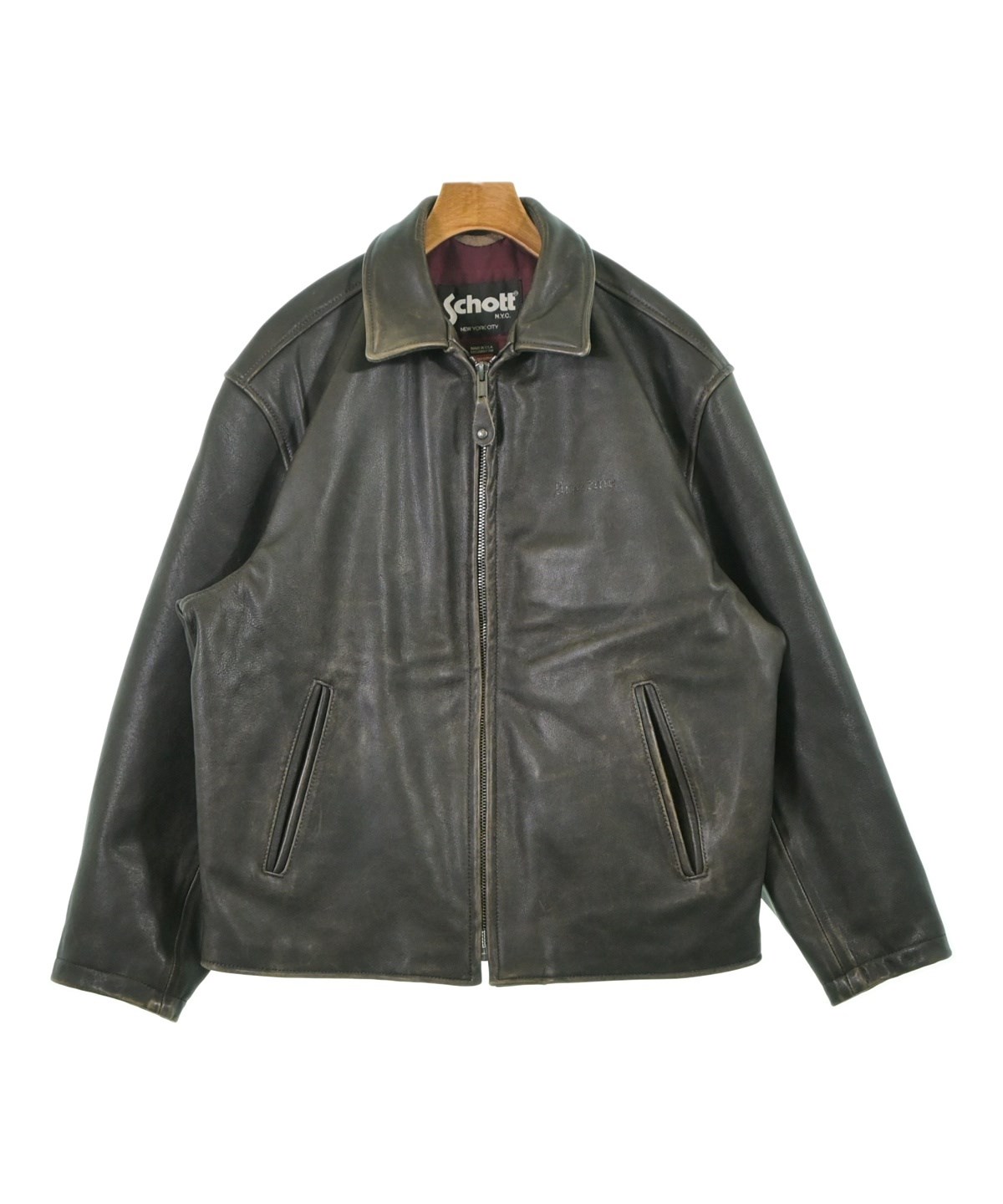 Supreme（シュプリーム）ライダース 茶 サイズ:L メンズ/2200642581013