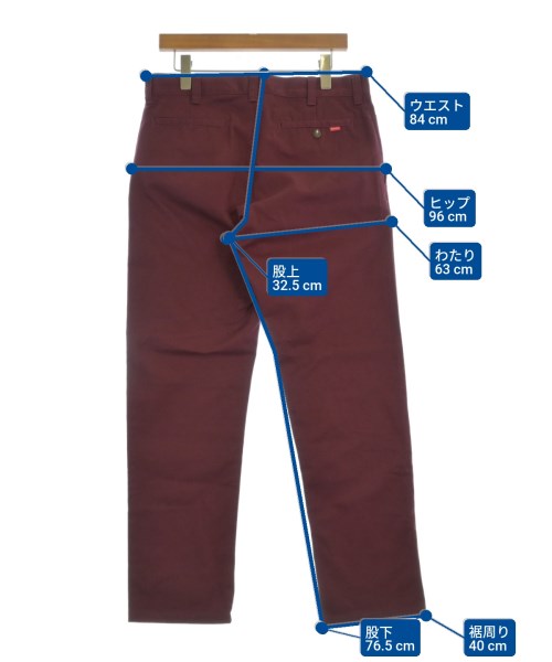 Supreme（シュプリーム）チノパン 赤 サイズ:32(L位) メンズ/2200539092042