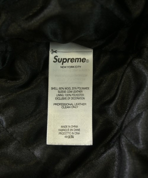 Supreme（シュプリーム）スタジャン 黒 サイズ:M メンズ/2200624375142