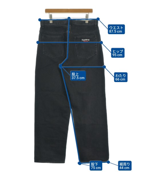 Supreme（シュプリーム）デニムパンツ 黒 サイズ:32(L位) メンズ/2200628644015