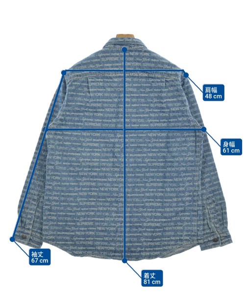 Supreme（シュプリーム）カジュアルシャツ 青 サイズ:L メンズ/2200630409053
